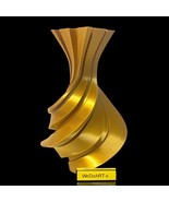 Gold Spiral Vase 3d print 17 cm tall - $56.79 CAD