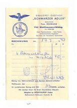Gasthof Schwarzer Adler 1971 Dinner Receipt Germany - $11.88