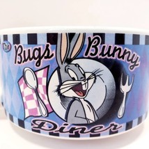 Vintage 1998 The Bugs Bunny Diner 10 oz. Stoneware Soup Mug White Blue - £15.59 GBP
