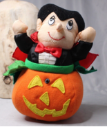 Halloween Motion Activated Plush Vampire in Pumpkin Jack O Lantern - £4.59 GBP