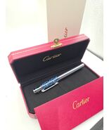 Cartier ballpoint pen Santos de Silver in box and user guide - $251.16