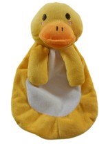 Shewak Lajwanti Yellow White Duck Lovey Baby Security Blanket 11 1/2&quot; Long Plush - £9.61 GBP