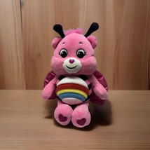 Care Bears Cheer Bear Ladybug 10&quot; Plush Stuffed Animal Figure Toy Rainbow Pink - $9.49