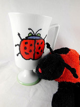 Ladybug Coffee Cup Mug Pedestal Style Ross Havers + Mary Meyer Plush 5.5... - $168.93 MXN