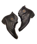 Walking Cradle Black Heeled Boots Booties Sz 6 Leather - £22.20 GBP