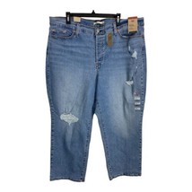 Levis Wedgie Straight Womens Jeans Adult Size 22W Button Fly Crop Denim NEW - $40.48