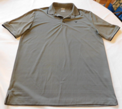 Callaway Opti-Dri Men&#39;s Short Sleeve Polo Shirt Size M medium Charcoal g... - £23.39 GBP