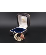 Vintage Attwood &amp; Sawyer Gold-Tone Brooch with Ruby and Crystal Accents - $84.09 CAD