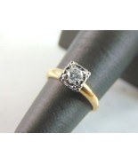 Womens Vintage Estate 14K Gold Diamond Engagement Ring  2.7g E741 - $8,467.55 MXN