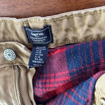 Gap Kids Slim Straight Fit Pants Flannel Lined Khaki Size 16   - £13.77 GBP
