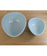 Lot of 2 Nigella Lawson Robin Blue Egg Shaped Nesting Bowls 8&quot; &amp; 6&quot; Farm... - $753.65 MXN