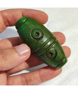 Antiguo amuleto de cuentas de ojos de piedra tallada de piedra de halcón... - $961.39 MXN