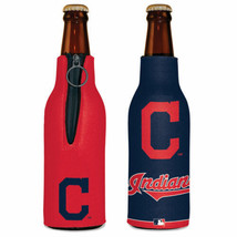 CLEVELAND INDIANS 2 SIDED BOTTLE COOLER/KOOZIE NEW AND OFFICIALLY LICENSED - £7.58 GBP