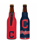 CLEVELAND INDIANS 2 SIDED BOTTLE COOLER/KOOZIE NEW AND OFFICIALLY LICENSED - £7.63 GBP