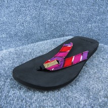 Reef Fasa Women Flip Flop Sandal Shoes Red Textile Size 8 Medium - £19.46 GBP