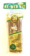 NOS NEW Wellington Re-Web Kit 39&#39; Brown Yellow Black Stripe 3&quot; Wide Chai... - $184.74 MXN