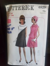 1968 Simplicity Pattern #4829 Semi Fitted A-Line Dress Sz 14 Bust 36 Cut - £6.12 GBP