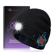 Bluetooth Beanie Hat With Led Light Wireless Musical Knitted Cap With He... - $24.99