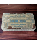 Metal Block 3&quot; x 1 5/8&quot; Press Loretta Lynn&#39;s Dude Ranch Hurricane Mills TN - £18.34 GBP