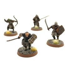 Mordor Orcs 4 Painted Miniatures Hobgoblin Warrior Bandit Middle-Earth - £51.95 GBP