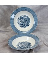 Currier Ives Serving Bowls 9-1/8&quot; Lot of 2 - $16.65
