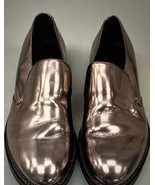 Brunello Cucinelli Rose Gold Leather Loafers EU Size 38 US 8.5 Italy - $2,781.15 MXN