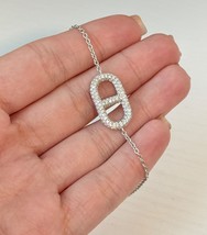 18K White Gold Natural Round Brilliant Diamond Designer Chain Bracelet 1... - $2,969.99