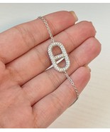 18K White Gold Natural Round Brilliant Diamond Designer Chain Bracelet 1... - $4,120.58 CAD