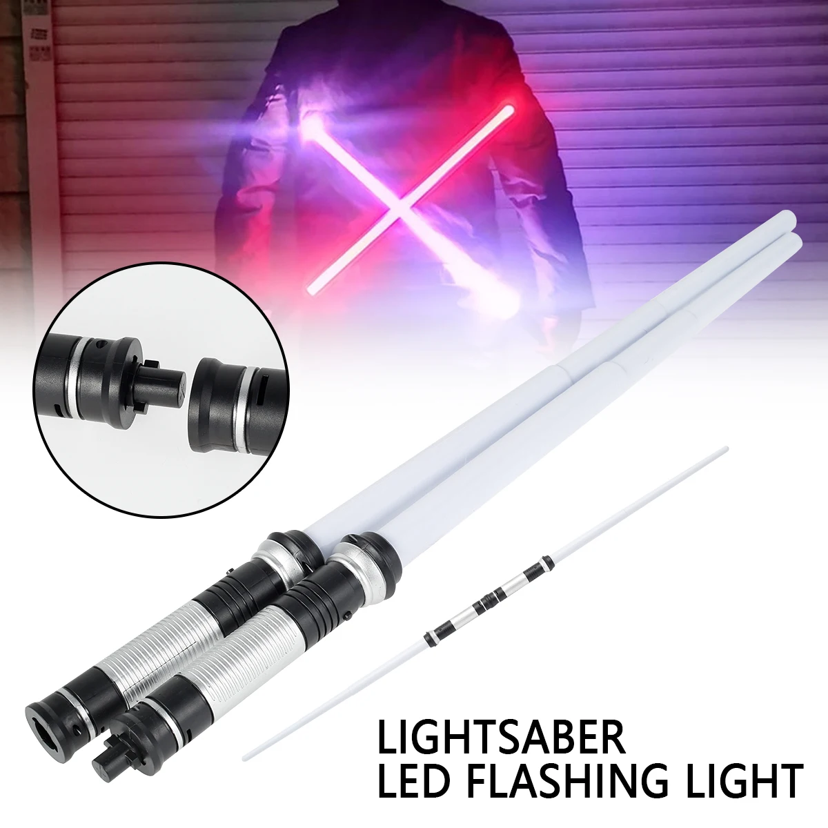 Play 2Pcs A Lightsaber 2 In 1 Retractable Darth Vaders A CosPlay Double Light Sa - £39.07 GBP