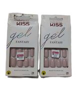 Lot 2 KISS gel FANTASY  Nails Mauve Ready to Wear 28 Ct Ea KGN12 60674 S... - $235.90 MXN