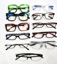 +1.50, LOT OF 11 Used Reading Glasses Readers Fashion Eyeglasses.   03/25 - $19.75