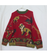 Vintage WILLIS &amp; GEIGER Mens Size M Serengeti Safari Sweater Wool Crew N... - £56.25 GBP