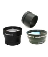 Wide + Tele Lens + Tube bundle for Panasonic DMC-FZ18 DMC-FZ28 DMC-FZ35 ... - £32.18 GBP