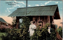 Washington Cedar Stump House 1922 Seattle to Harrisburg PA Postcard Y12 - $6.95