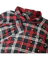 Velvet Heart Womens Button Up Shirt Size Large Black Red White Plaid Fau... - €20,54 EUR