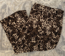 Susan Graver Size 3X Pants Pull On Slinky Liquid Knit Leopard Animal Print - £36.53 GBP