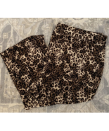 Susan Graver Size 3X Pants Pull On Slinky Liquid Knit Leopard Animal Print - £36.44 GBP