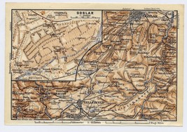 1925 Original Vintage City Map Of Goslar Lower Saxony Germany - £13.44 GBP