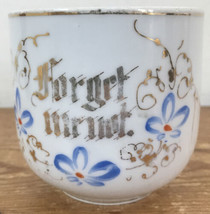 Vtg Antique Victorian Forget Me Not Floral Gold Porcelain Mustache Shavi... - £62.53 GBP