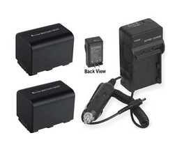 Two 2 Batteries + Charger Sony NP-FH60 NP-FH70 NPFH60 NPFH70 - $46.75
