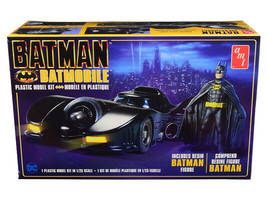 Skill 2 Model Kit Batmobile w Resin Batman Figurine Batman 1989  1/25 Scale Mode - £37.57 GBP
