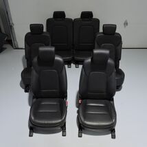 2013-2018 Hyundai Santa Fe Front Middle Rear Row Black Leather Seat Set ... - $1,564.20