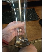 Large clear Beer glass heavy bottom holds 1 pint 16 oz  8&quot; high - £2.33 GBP