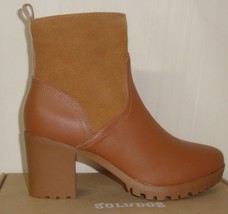 Soludos Dani Saddle Shearling Platform Stacked Heel Ankle Boots Size US ... - $87.91