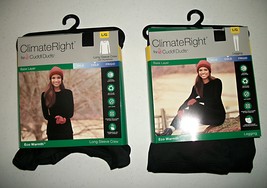 NWT Cuddl Duds Black Women&#39;s Climate Right Thermals Large - $21.95