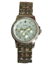 Elgin Men’s Chronograph-Style Dress Watch Stainless Steel Bracelet, Whit... - $41.55 CAD