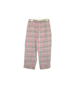Dreams &amp; Co Womens Large Pajama Pants Lounge Litewgt Flannel Pink Gray P... - $17.82