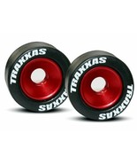 Traxxas 5186 Rubber Tires Red-Anodized Aluminum Wheelie Bar Wheels - $39.99