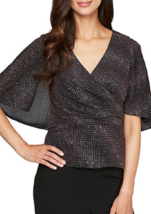 Nwt Alex Evenings Black Red Embellished Blouse Size L Size Xl $119 - £34.10 GBP+