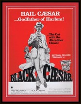 ORIGINAL Vintage 1972 Black Caesar 11x14 Framed Advertisement Fred Williamson - £77.57 GBP
